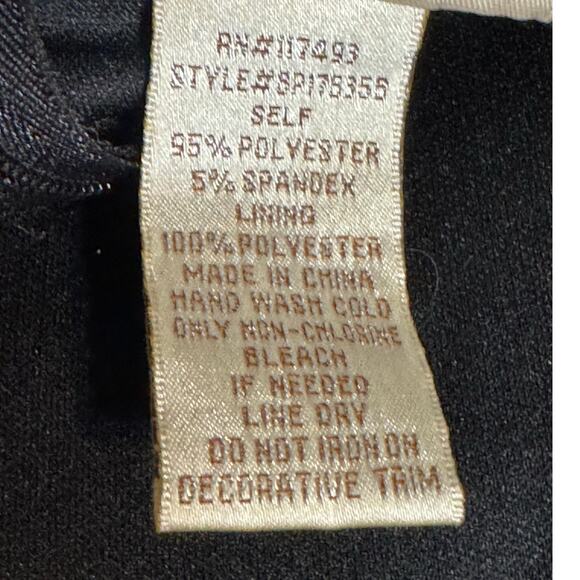 Roulette Cocktail Black Dress Embellished Beaded Waist Size 4 - Picture 8 of 8